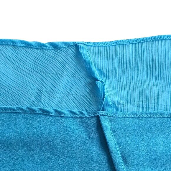 White House Black Market Blue Asymmetrical Halter Sundress - Picture 6 of 10